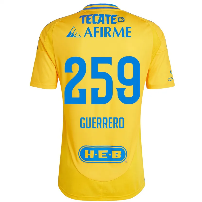 Danxen Barn Erick Guerrero #259 Guld Gul Hemmatröja Matchtröjor 2024/25 Tröjor T-Tröja