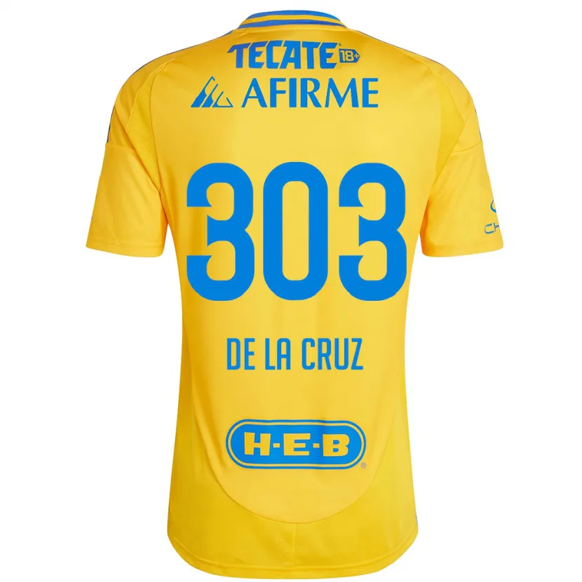 Danxen Barn Erick De La Cruz #303 Guld Gul Hemmatröja Matchtröjor 2024/25 Tröjor T-Tröja