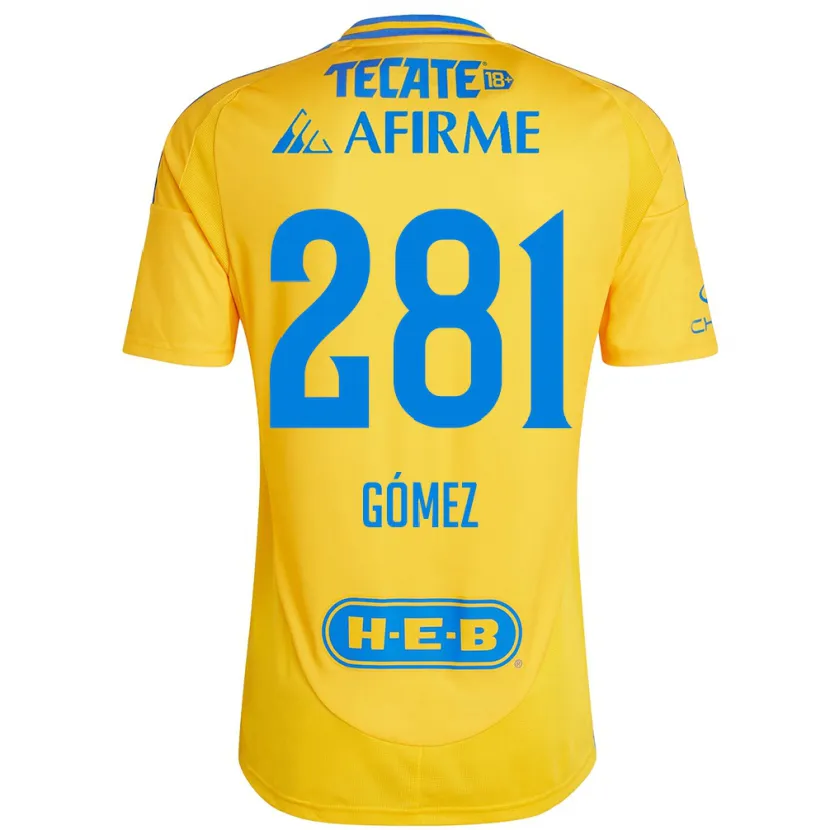 Danxen Barn Luis Gómez #281 Guld Gul Hemmatröja Matchtröjor 2024/25 Tröjor T-Tröja