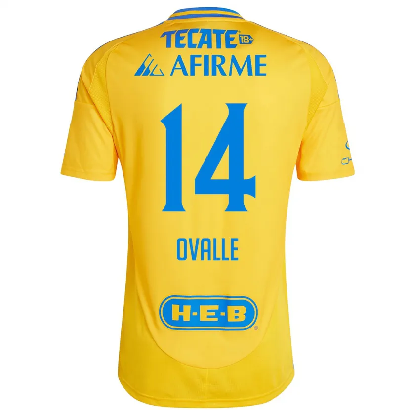 Danxen Barn Lizbeth Ovalle #14 Guld Gul Hemmatröja Matchtröjor 2024/25 Tröjor T-Tröja