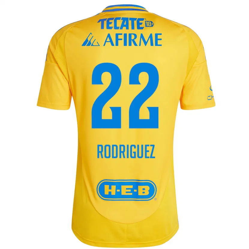 Danxen Barn Anika Rodriguez #22 Guld Gul Hemmatröja Matchtröjor 2024/25 Tröjor T-Tröja