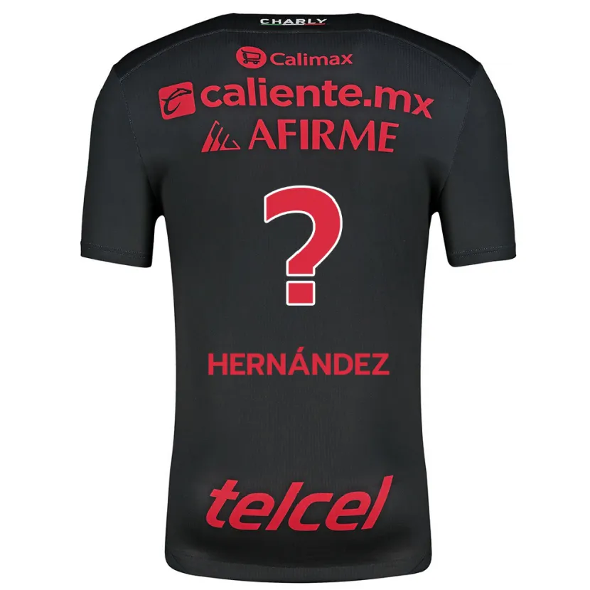 Danxen Barn Betsiel Hernández #0 Svart Röd Hemmatröja Matchtröjor 2024/25 Tröjor T-Tröja