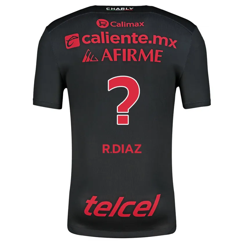 Danxen Barn Ricardo Díaz #0 Svart Röd Hemmatröja Matchtröjor 2024/25 Tröjor T-Tröja