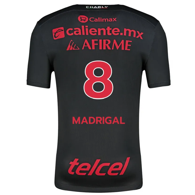 Danxen Barn Fernando Madrigal #8 Svart Röd Hemmatröja Matchtröjor 2024/25 Tröjor T-Tröja