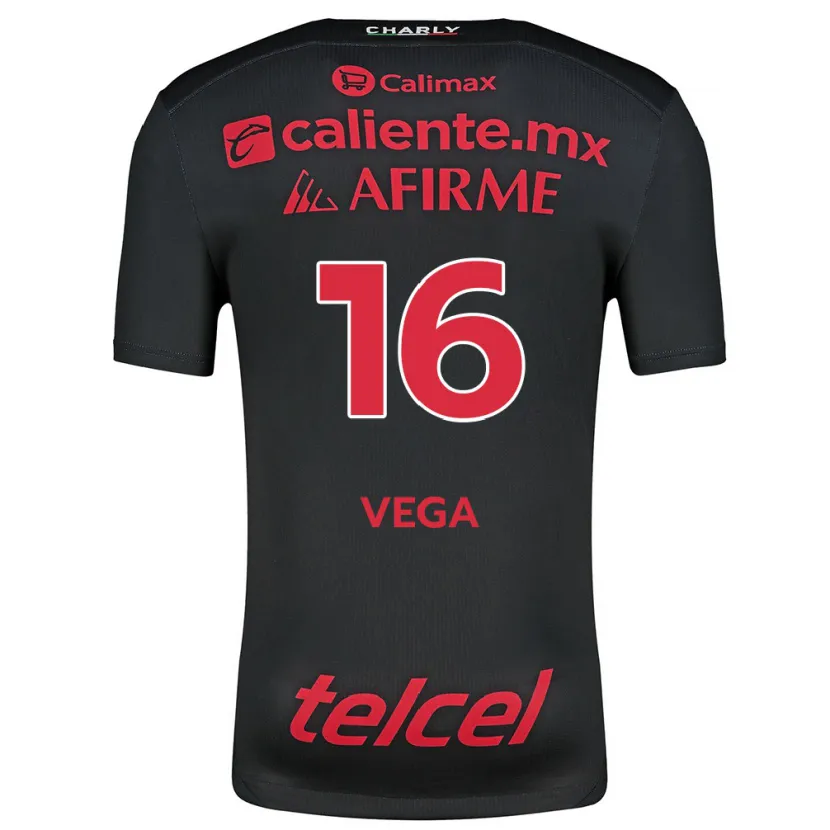 Danxen Barn Alan Vega #16 Svart Röd Hemmatröja Matchtröjor 2024/25 Tröjor T-Tröja