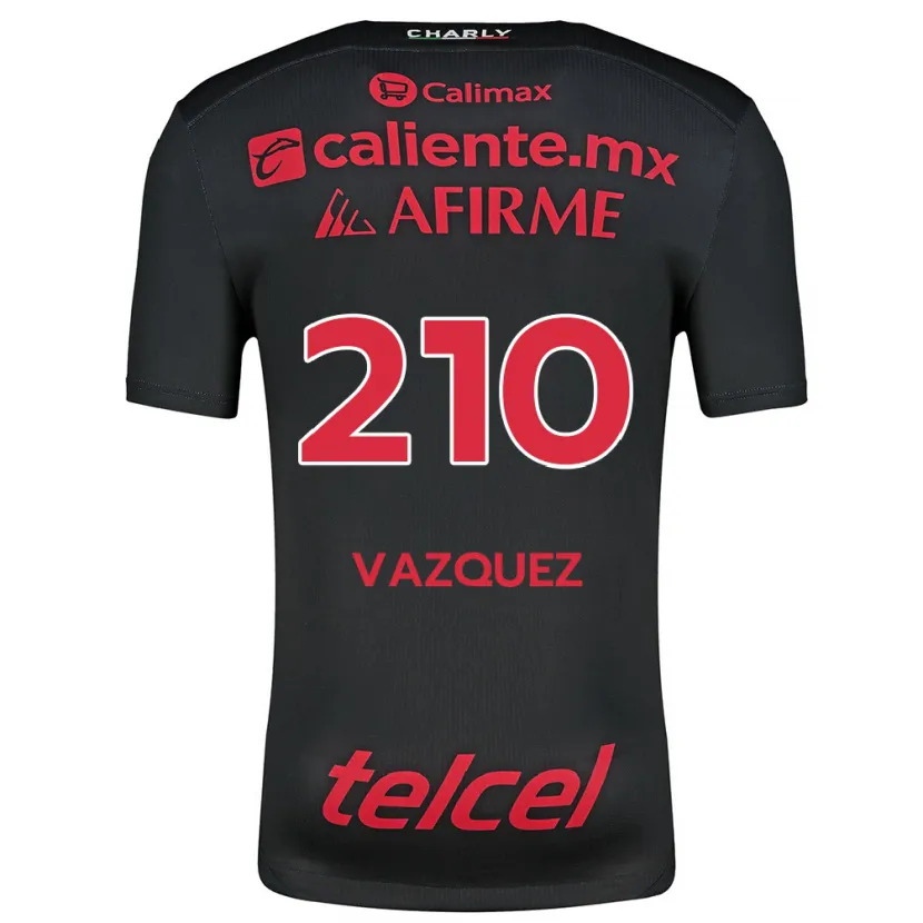 Danxen Barn Daniel Vázquez #210 Svart Röd Hemmatröja Matchtröjor 2024/25 Tröjor T-Tröja