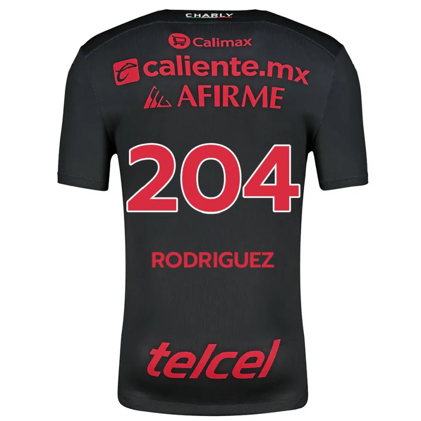 Danxen Barn Jesús Rodríguez #204 Svart Röd Hemmatröja Matchtröjor 2024/25 Tröjor T-Tröja