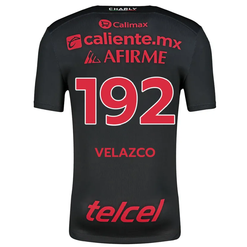 Danxen Barn Emiliano Velazco #192 Svart Röd Hemmatröja Matchtröjor 2024/25 Tröjor T-Tröja
