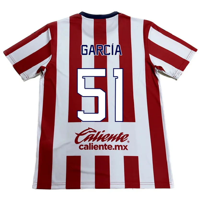 Danxen Barn Eduardo García #51 Röd Vit Hemmatröja Matchtröjor 2024/25 Tröjor T-Tröja