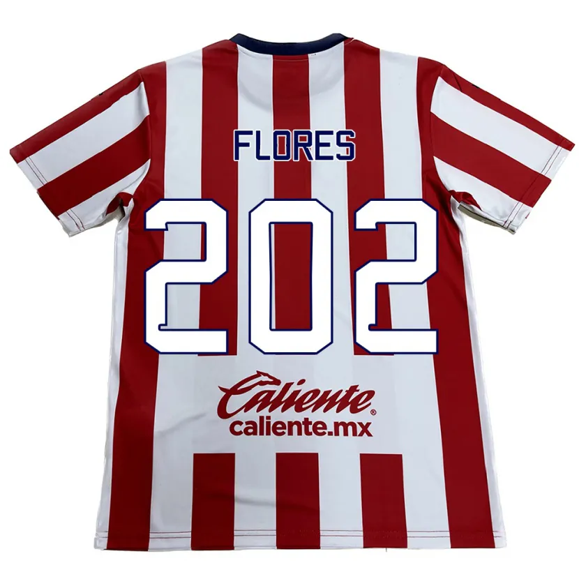 Danxen Barn Daniel Flores #202 Röd Vit Hemmatröja Matchtröjor 2024/25 Tröjor T-Tröja