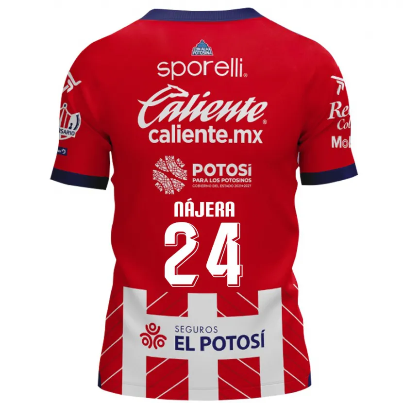 Danxen Barn Ronaldo Nájera #24 Röd Vit Hemmatröja Matchtröjor 2024/25 Tröjor T-Tröja