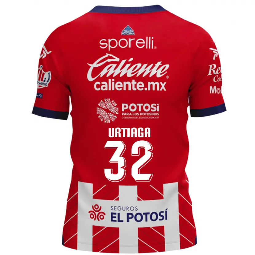 Danxen Barn Diego Urtiaga #32 Röd Vit Hemmatröja Matchtröjor 2024/25 Tröjor T-Tröja