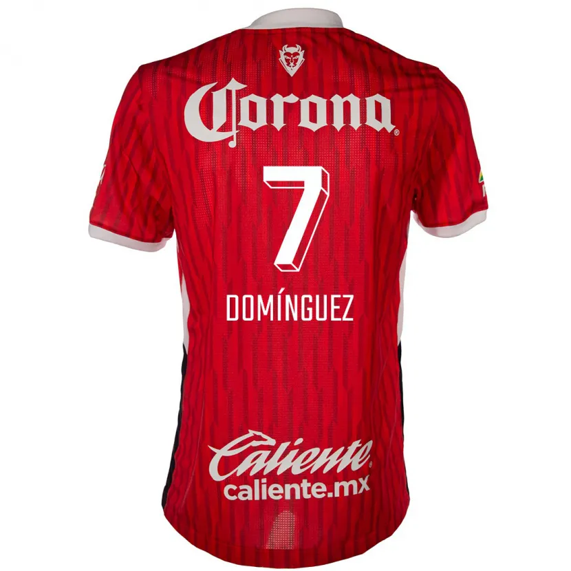 Danxen Barn Juan Domínguez #7 Röd Vit Hemmatröja Matchtröjor 2024/25 Tröjor T-Tröja