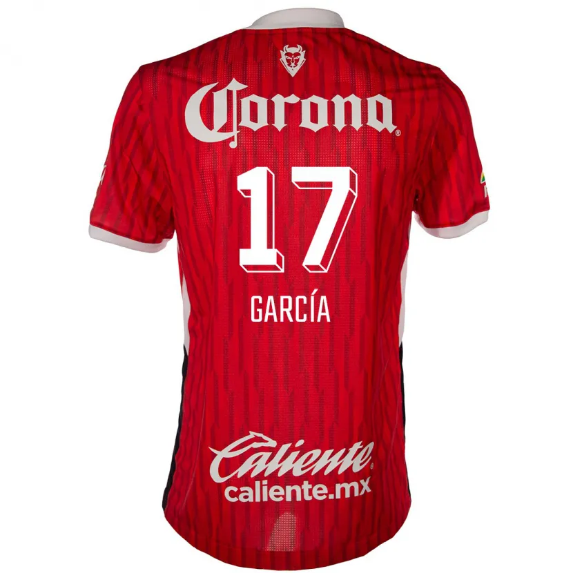 Danxen Barn Brian García #17 Röd Vit Hemmatröja Matchtröjor 2024/25 Tröjor T-Tröja