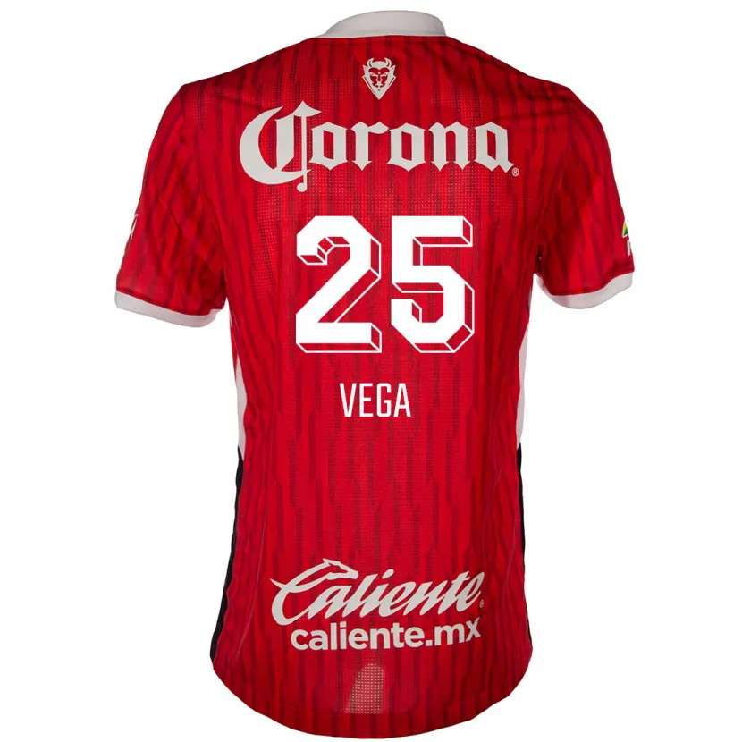 Danxen Barn Alexis Vega #25 Röd Vit Hemmatröja Matchtröjor 2024/25 Tröjor T-Tröja