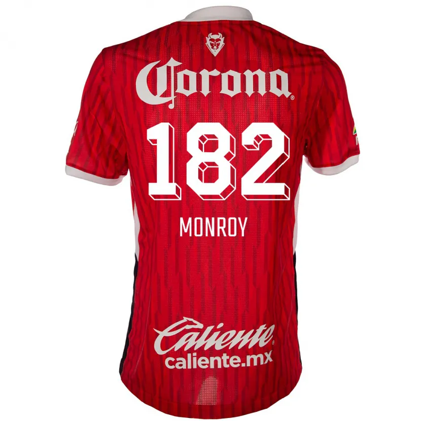 Danxen Barn Brayan Monroy #182 Röd Vit Hemmatröja Matchtröjor 2024/25 Tröjor T-Tröja