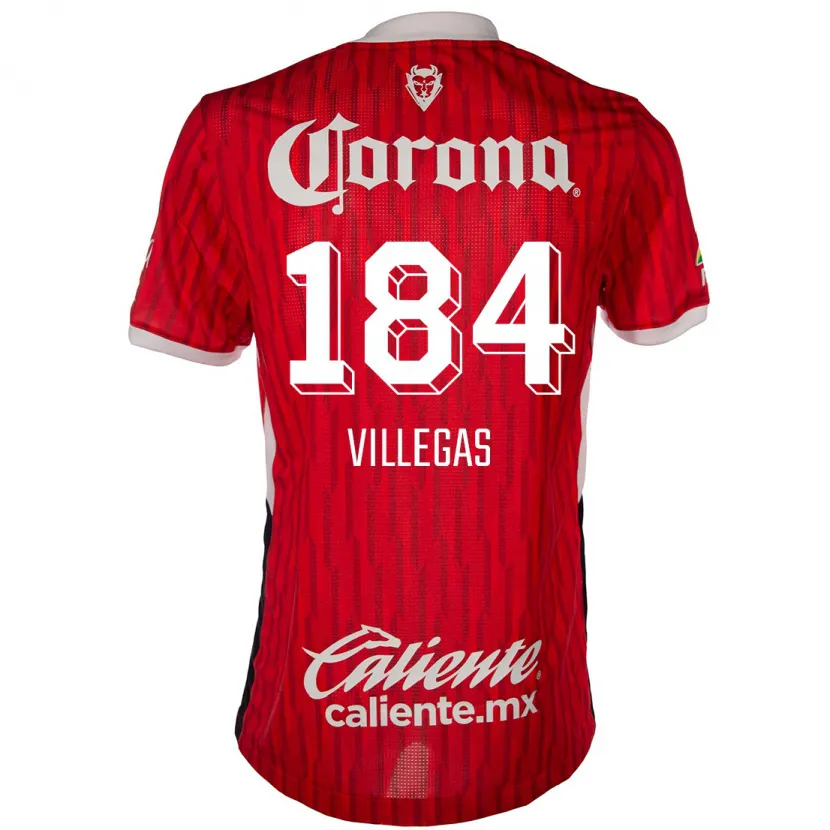 Danxen Barn Abraham Villegas #184 Röd Vit Hemmatröja Matchtröjor 2024/25 Tröjor T-Tröja