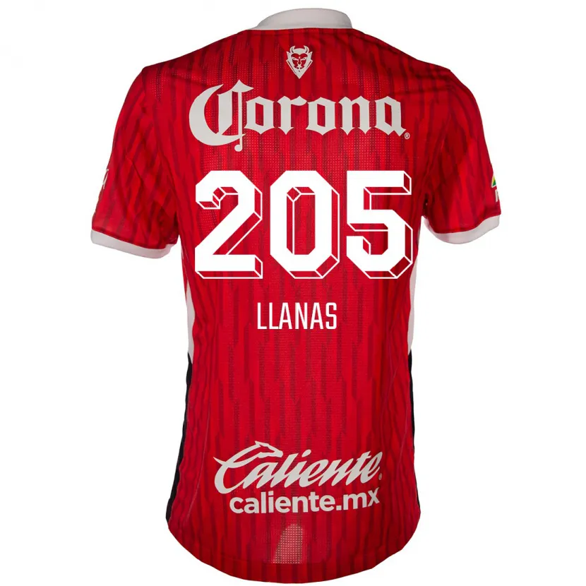 Danxen Barn Emmanuel Llanas #205 Röd Vit Hemmatröja Matchtröjor 2024/25 Tröjor T-Tröja