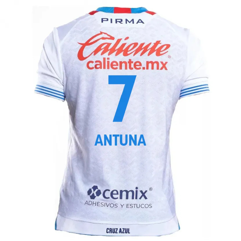 Danxen Barn Uriel Antuna #7 Vit Blå Bortatröja Matchtröjor 2024/25 Tröjor T-Tröja
