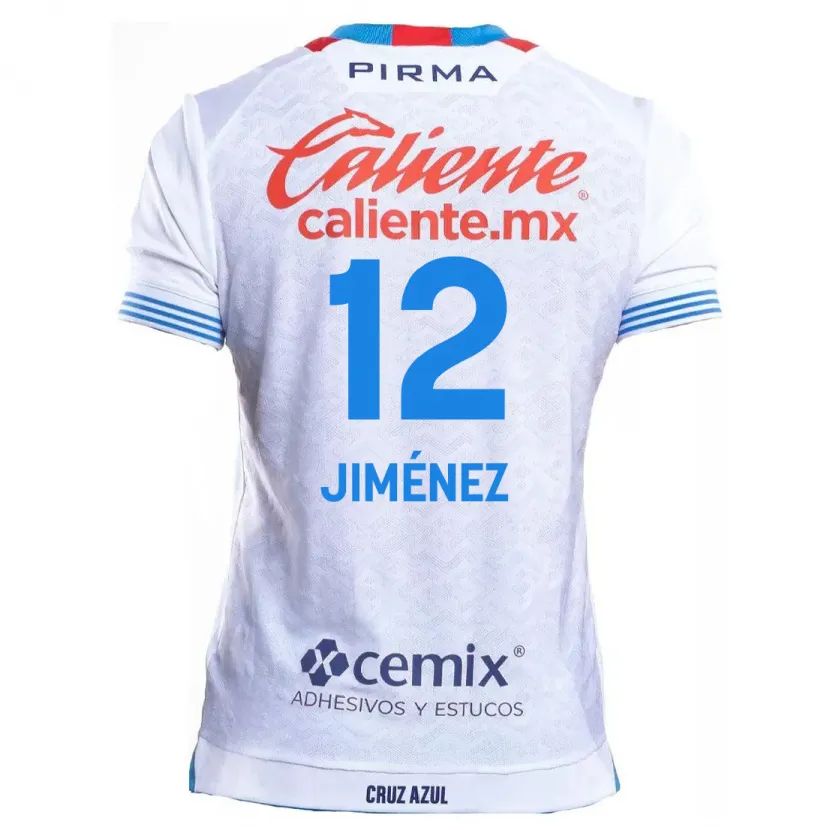 Danxen Barn Luis Jiménez #12 Vit Blå Bortatröja Matchtröjor 2024/25 Tröjor T-Tröja