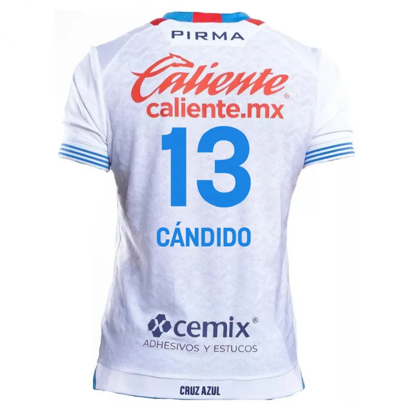 Danxen Barn Camilo Cándido #13 Vit Blå Bortatröja Matchtröjor 2024/25 Tröjor T-Tröja