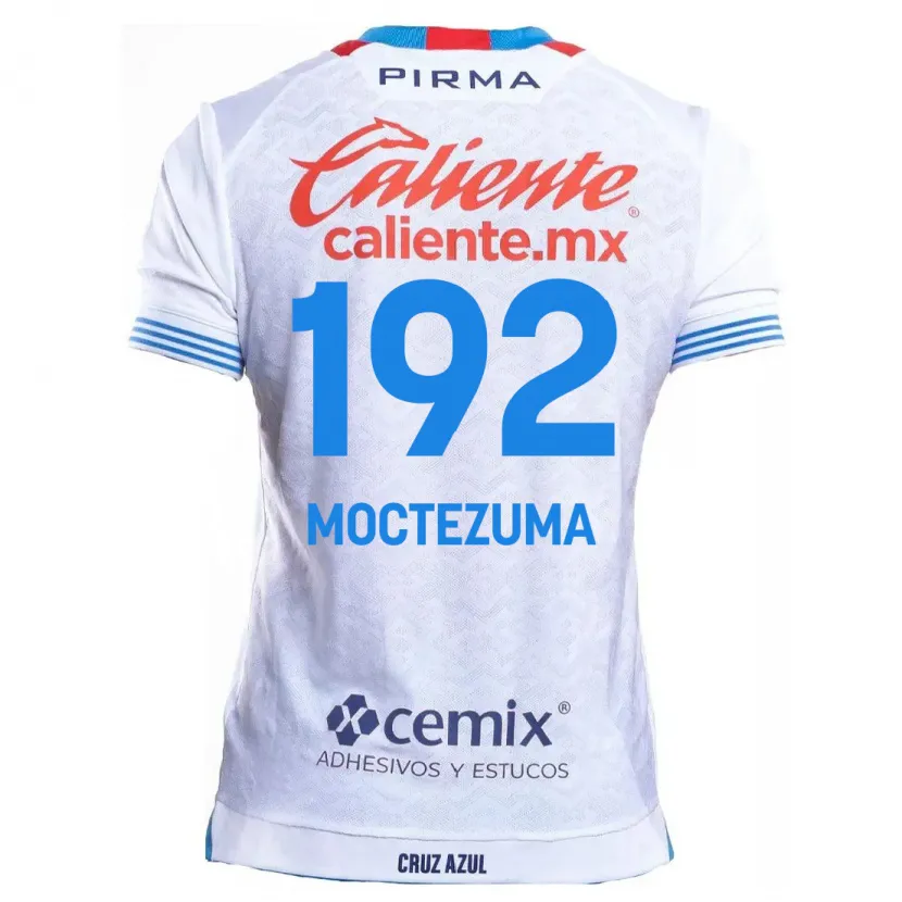 Danxen Barn Brayan Moctezuma #192 Vit Blå Bortatröja Matchtröjor 2024/25 Tröjor T-Tröja