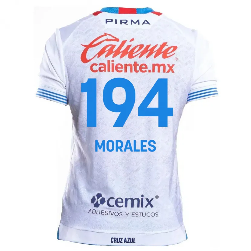 Danxen Barn Amaury Morales #194 Vit Blå Bortatröja Matchtröjor 2024/25 Tröjor T-Tröja