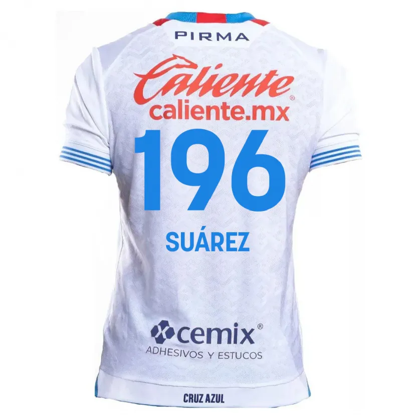 Danxen Barn Javier Suárez #196 Vit Blå Bortatröja Matchtröjor 2024/25 Tröjor T-Tröja