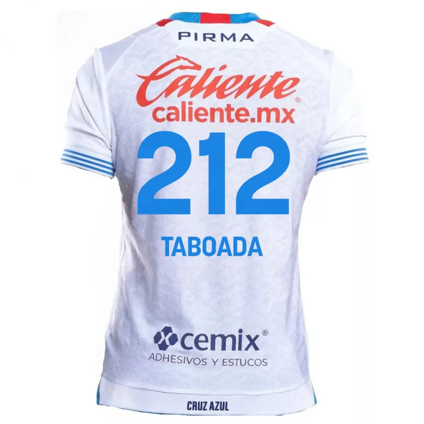 Danxen Barn Víctor Taboada #212 Vit Blå Bortatröja Matchtröjor 2024/25 Tröjor T-Tröja