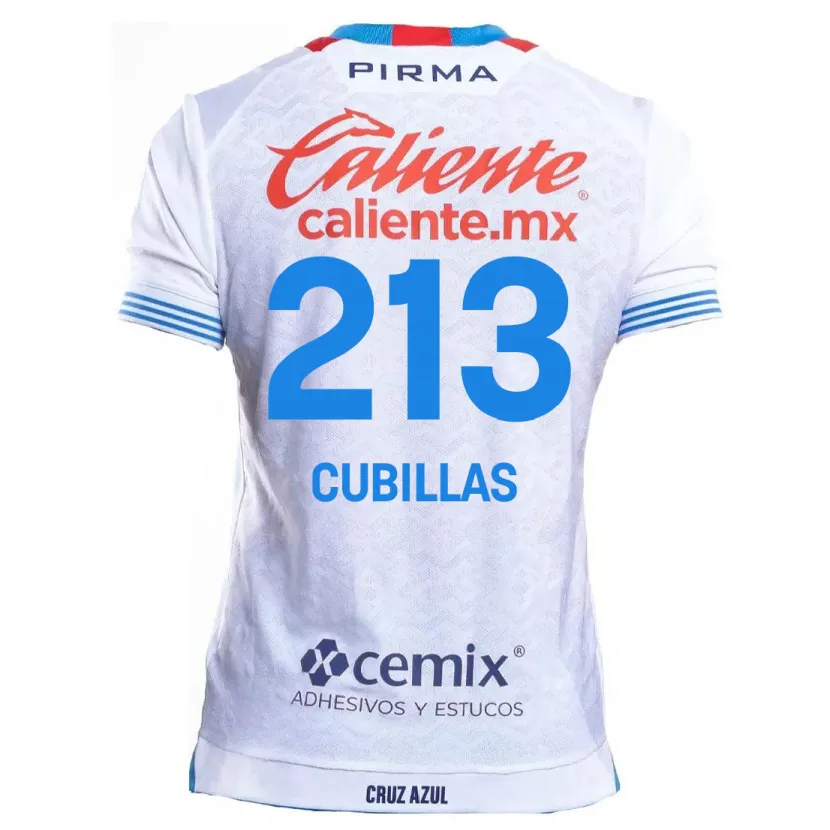 Danxen Barn Andre Cubillas #213 Vit Blå Bortatröja Matchtröjor 2024/25 Tröjor T-Tröja