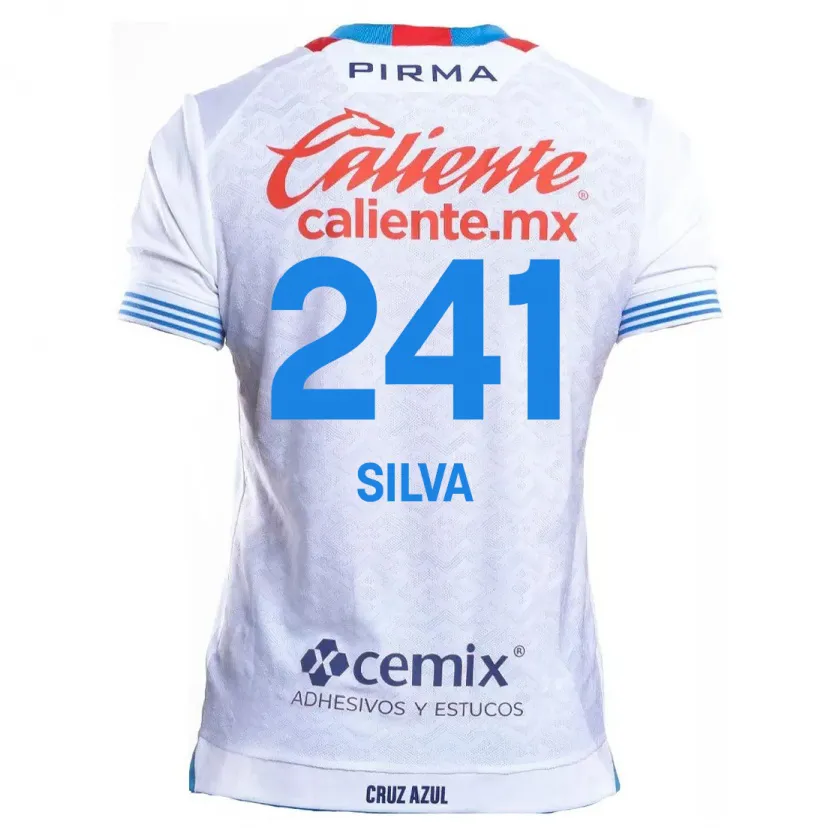 Danxen Barn Iván Silva #241 Vit Blå Bortatröja Matchtröjor 2024/25 Tröjor T-Tröja