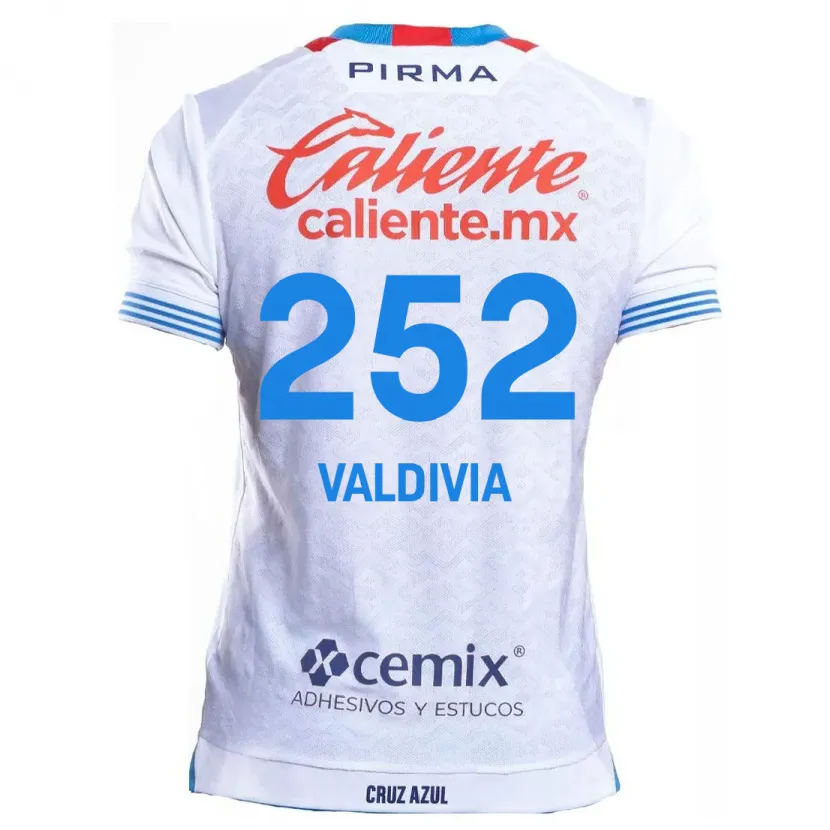 Danxen Barn Christian Valdivia #252 Vit Blå Bortatröja Matchtröjor 2024/25 Tröjor T-Tröja