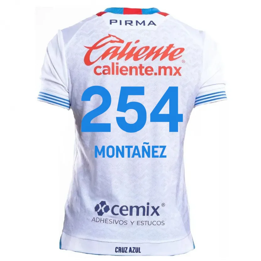 Danxen Barn Humberto Montañez #254 Vit Blå Bortatröja Matchtröjor 2024/25 Tröjor T-Tröja