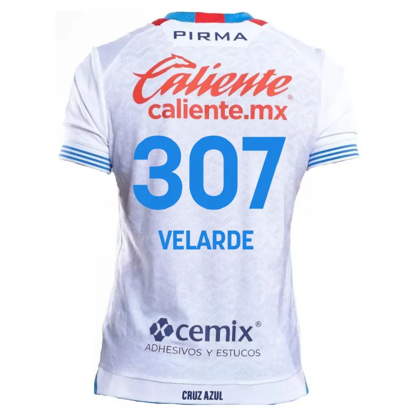 Danxen Barn Juan Velarde #307 Vit Blå Bortatröja Matchtröjor 2024/25 Tröjor T-Tröja