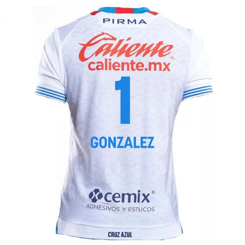 Danxen Barn Itzayana Gonzalez #1 Vit Blå Bortatröja Matchtröjor 2024/25 Tröjor T-Tröja