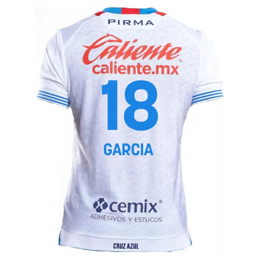 Danxen Barn Diana Garcia #18 Vit Blå Bortatröja Matchtröjor 2024/25 Tröjor T-Tröja