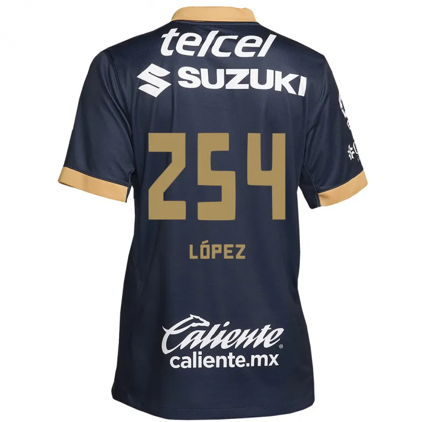 Danxen Barn Santiago López #254 Obsidian Guld Vit Bortatröja Matchtröjor 2024/25 Tröjor T-Tröja