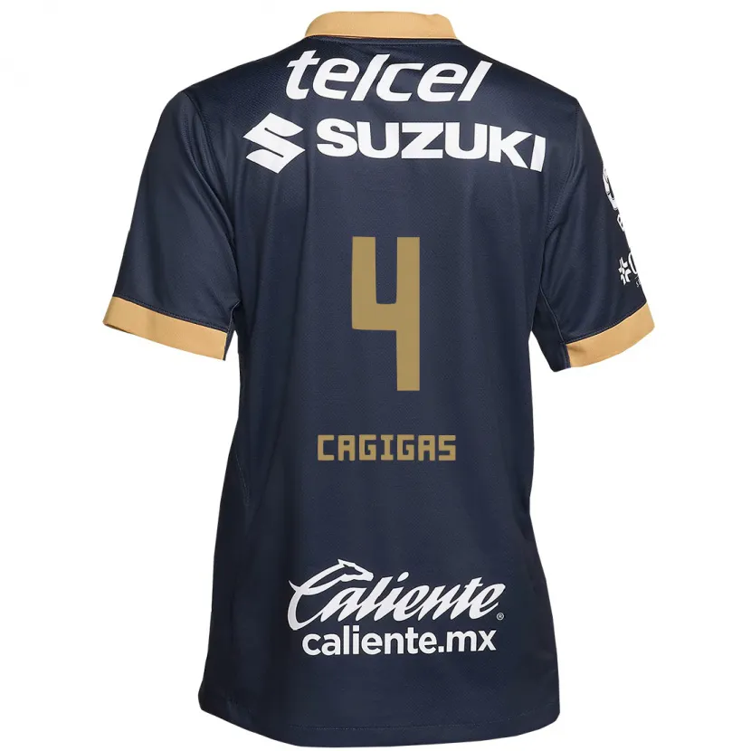 Danxen Barn Deneva Cagigas #4 Obsidian Guld Vit Bortatröja Matchtröjor 2024/25 Tröjor T-Tröja