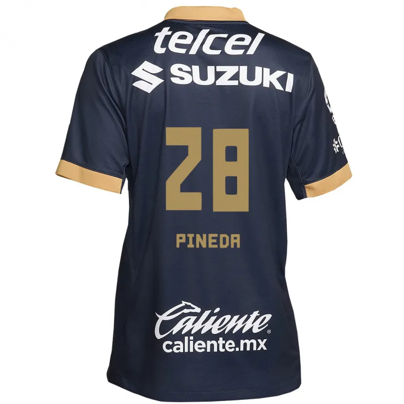 Danxen Barn Grecia Pineda #28 Obsidian Guld Vit Bortatröja Matchtröjor 2024/25 Tröjor T-Tröja