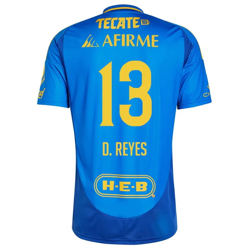 Danxen Barn Diego Reyes #13 Blå Gul Bortatröja Matchtröjor 2024/25 Tröjor T-Tröja