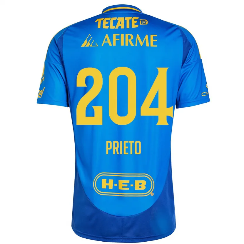 Danxen Barn Leonel Prieto #204 Blå Gul Bortatröja Matchtröjor 2024/25 Tröjor T-Tröja