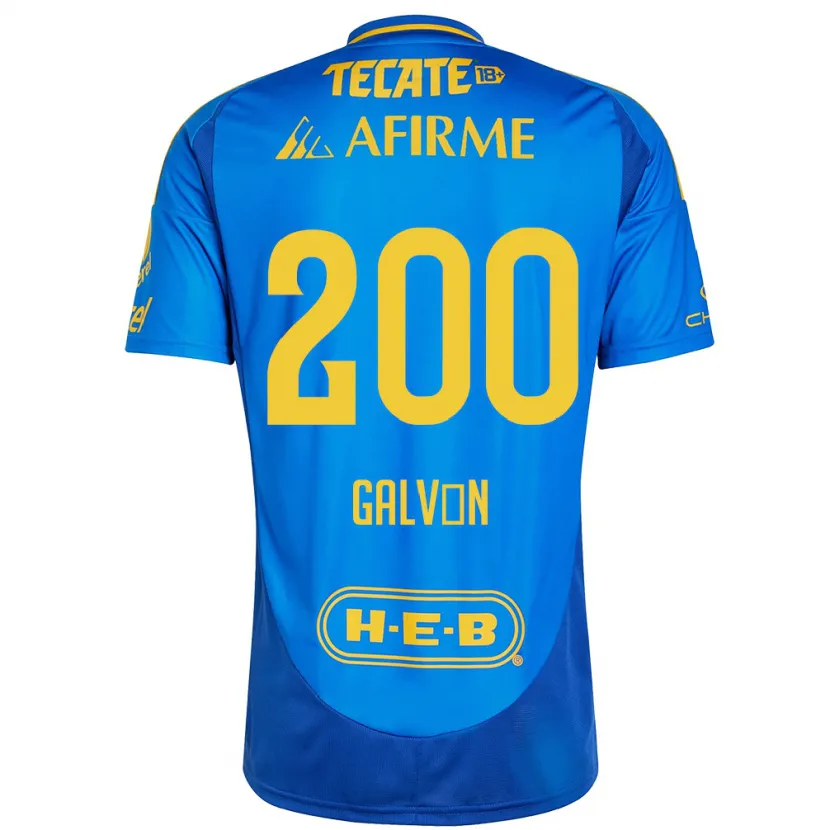 Danxen Barn Isaias Galván #200 Blå Gul Bortatröja Matchtröjor 2024/25 Tröjor T-Tröja