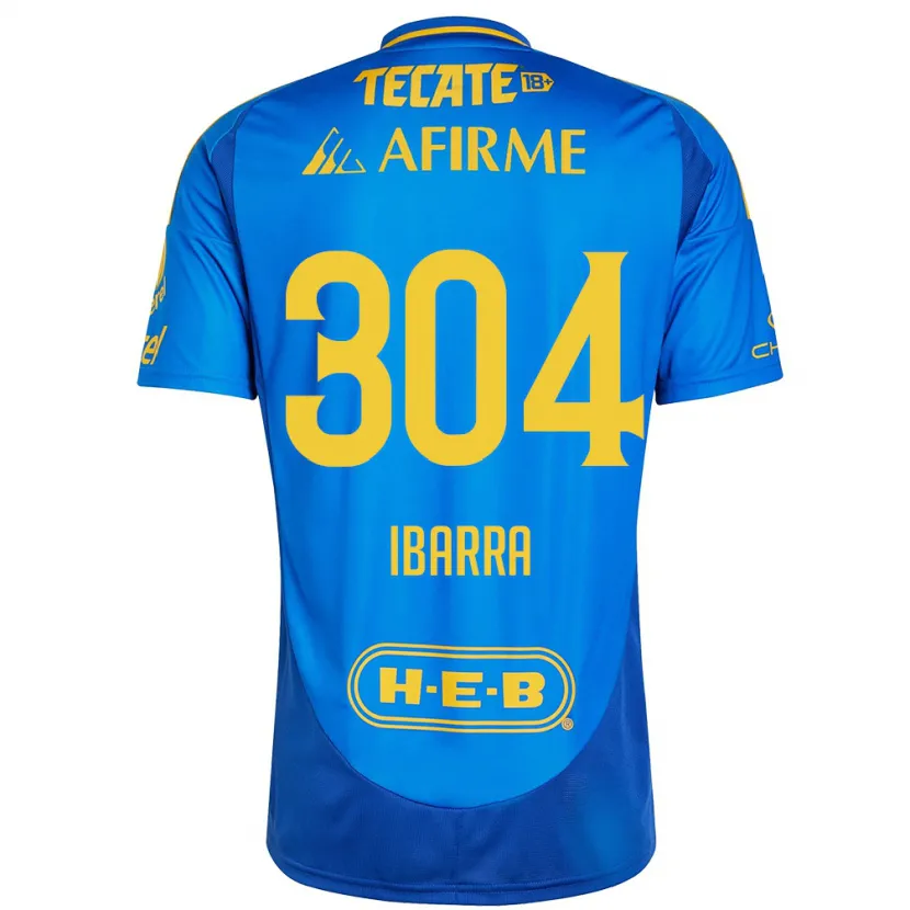 Danxen Barn Luis Ibarra #304 Blå Gul Bortatröja Matchtröjor 2024/25 Tröjor T-Tröja