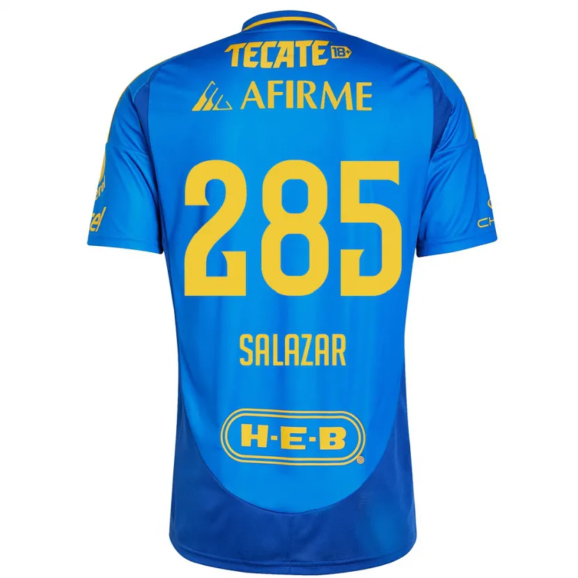 Danxen Barn Bryan Salazar #285 Blå Gul Bortatröja Matchtröjor 2024/25 Tröjor T-Tröja