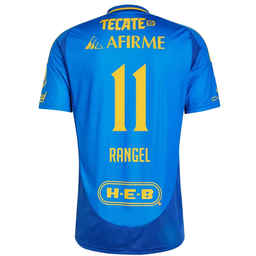 Danxen Barn Nayeli Rangel #11 Blå Gul Bortatröja Matchtröjor 2024/25 Tröjor T-Tröja