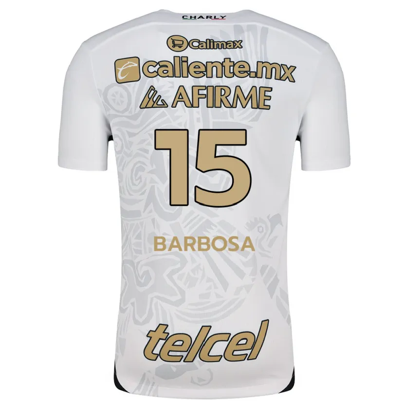 Danxen Barn Diego Barbosa #15 Vit Svart Bortatröja Matchtröjor 2024/25 Tröjor T-Tröja