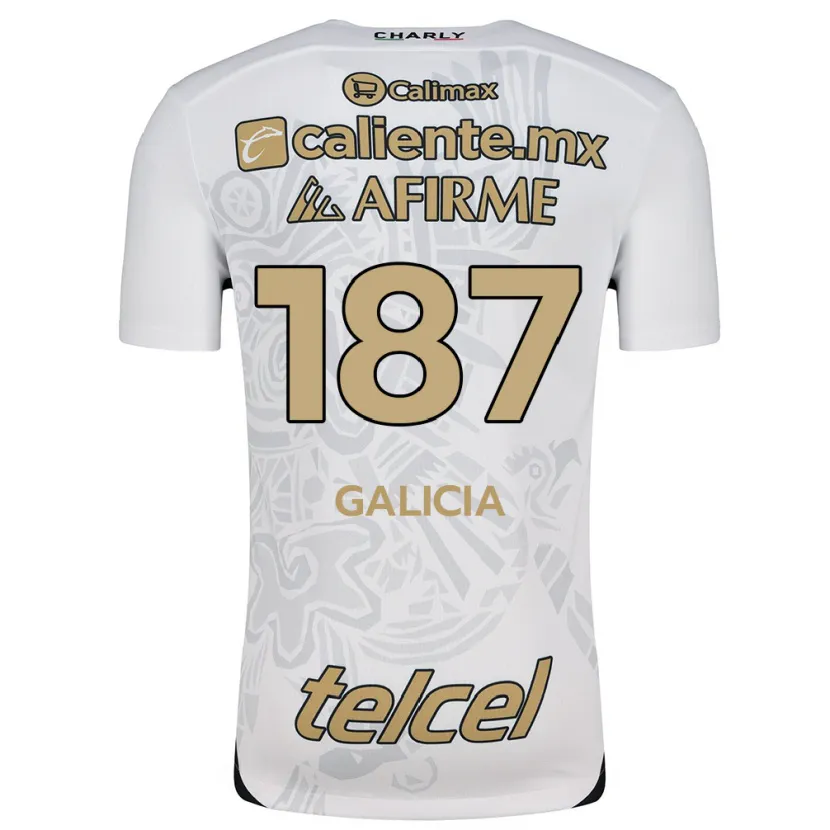 Danxen Barn Carlos Galicia #187 Vit Svart Bortatröja Matchtröjor 2024/25 Tröjor T-Tröja
