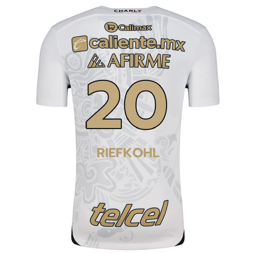 Danxen Barn Luciana Riefkohl #20 Vit Svart Bortatröja Matchtröjor 2024/25 Tröjor T-Tröja