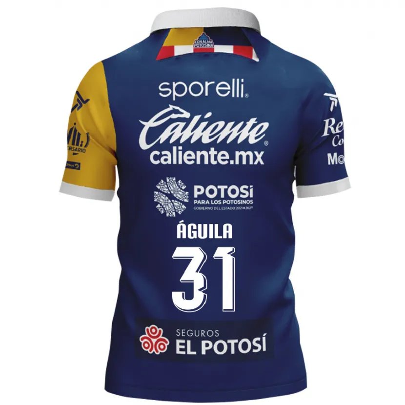 Danxen Barn Eduardo Águila #31 Blå Gul Bortatröja Matchtröjor 2024/25 Tröjor T-Tröja