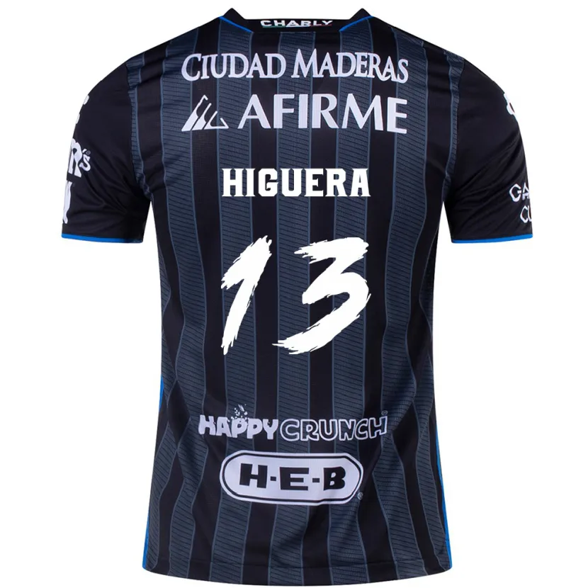 Danxen Barn Carlos Higuera #13 Vit Svart Bortatröja Matchtröjor 2024/25 Tröjor T-Tröja